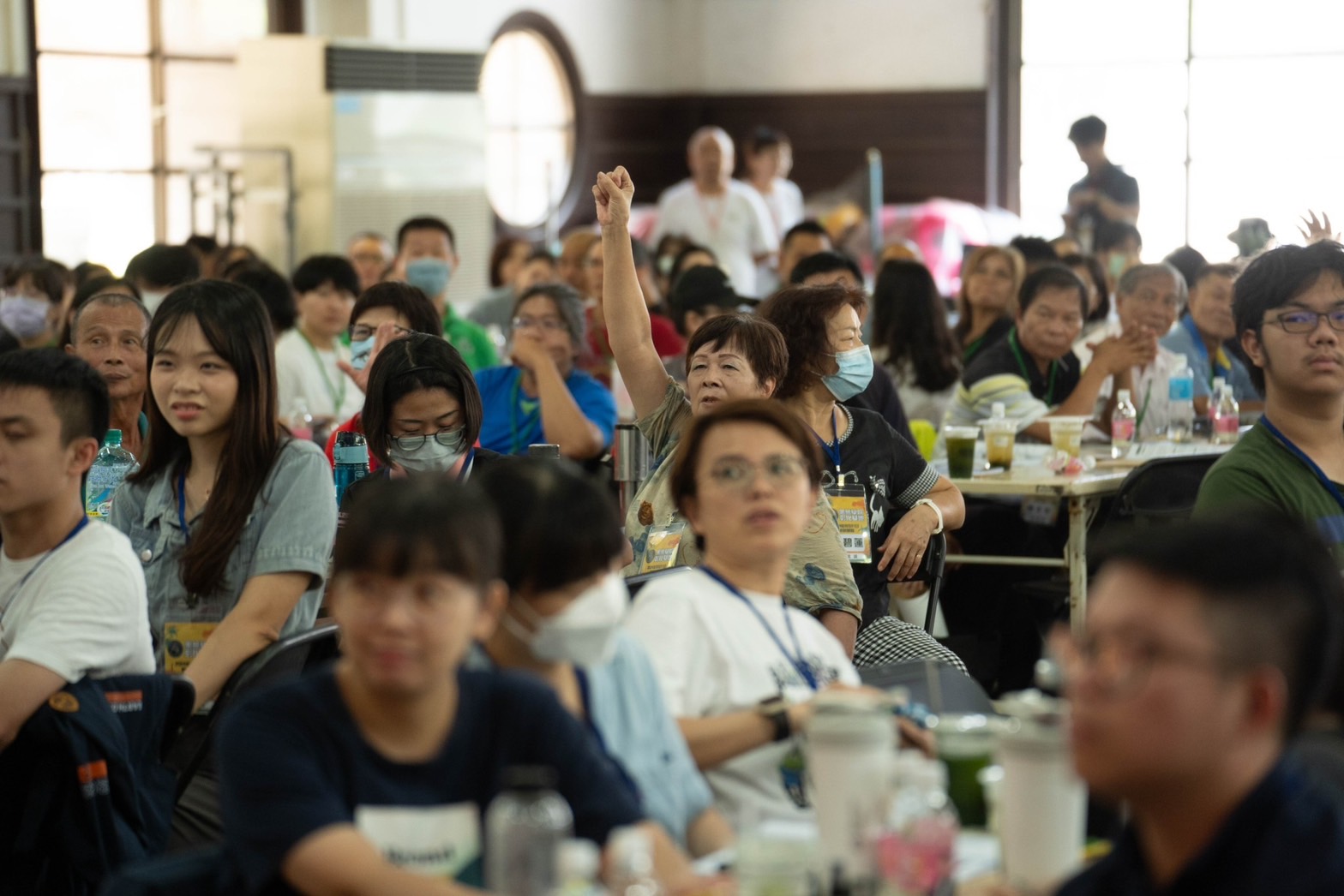 ▲黑熊學院彰化基地在二林國小開訓，副總統蕭美琴出席開訓典禮，課程內容包含認知戰、自我保護以及緊急的醫療處置。（記者張溎壕攝）