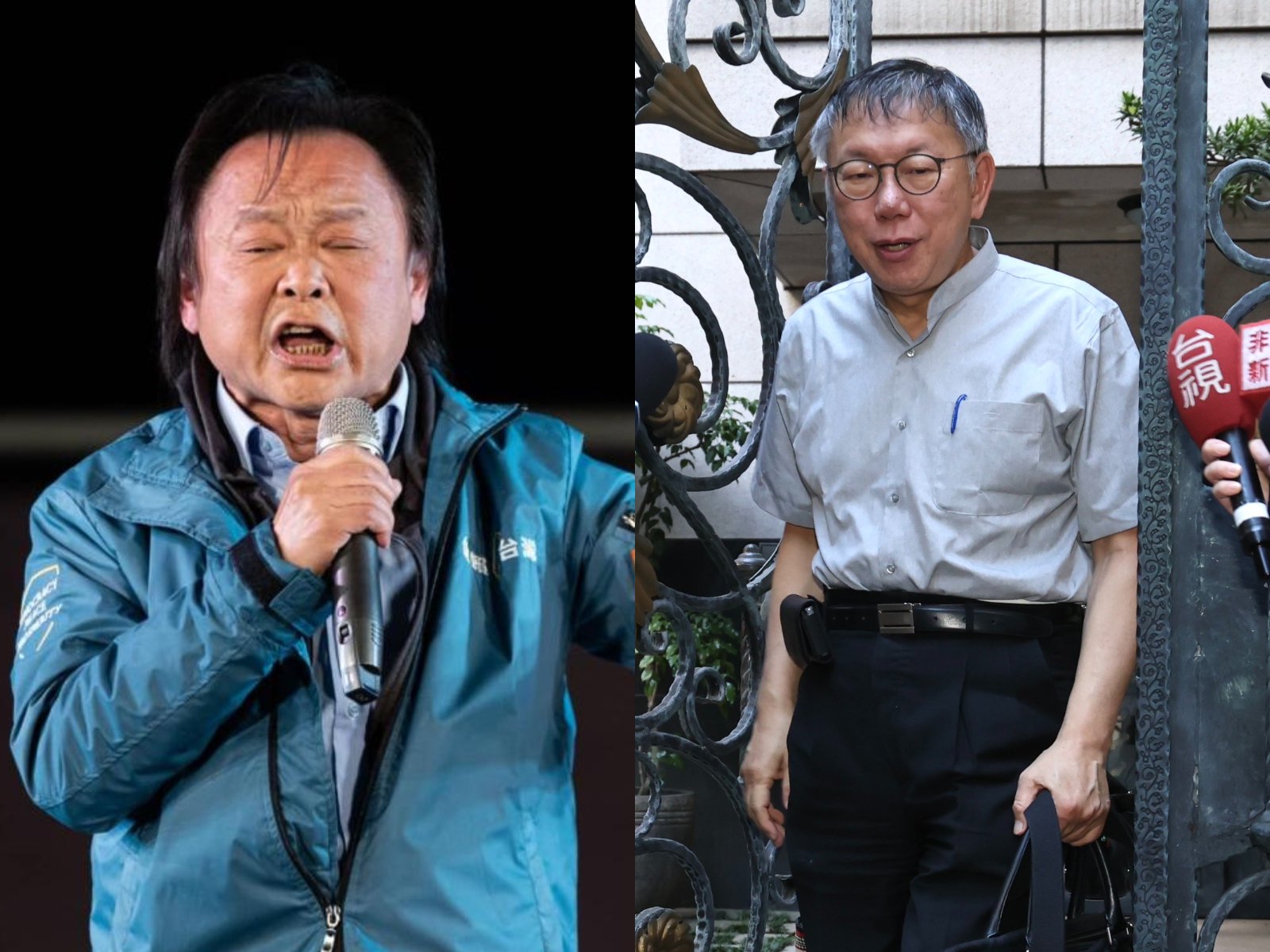 民進黨立委王世堅（圖左）日前和民進黨主席柯文哲（圖右）針對柯是否會被收押隔空對賭，網友留言要求王願賭服輸。翻攝王世堅臉書、資料照片／林啟弘攝