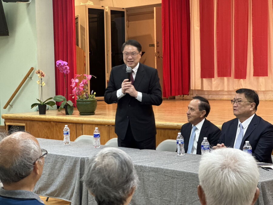 圖/民進黨秘書長林右昌強調,民進黨將堅持守護台灣主權,深化民主和自由的制度。(民進黨提供)