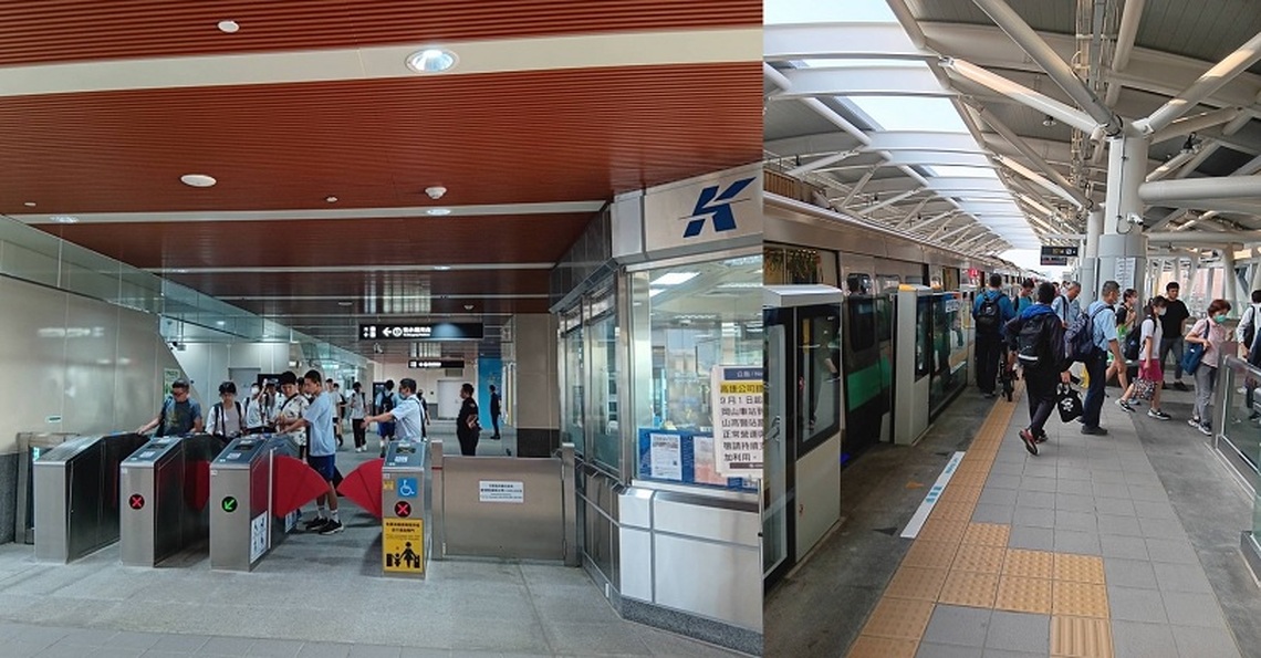 高雄捷運RK1岡山車站正式營運與收費  首上班(學)通勤日營運順暢  民眾秩序良好