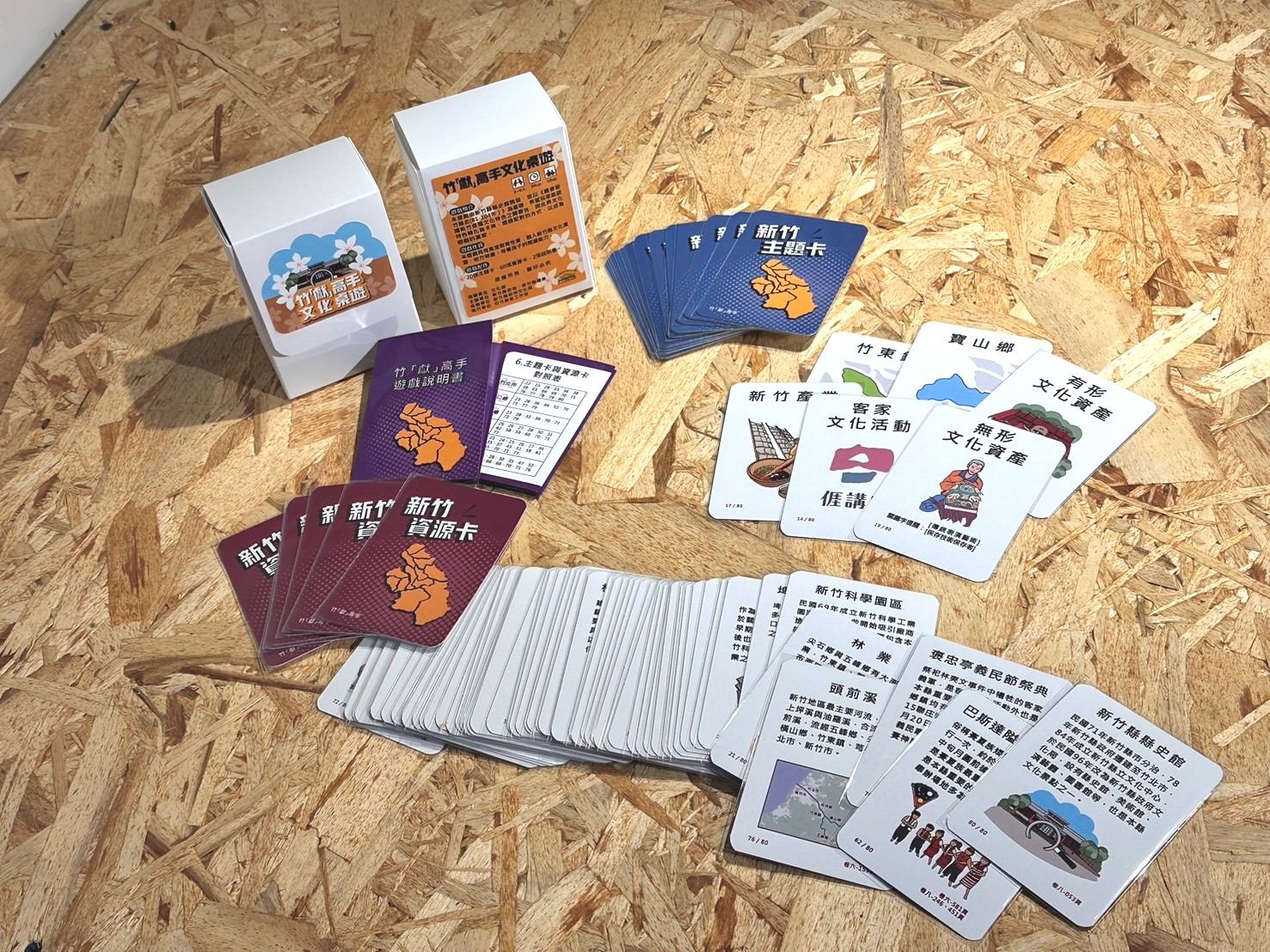 竹獻高手文化桌遊卡內容豐富多元,寓教於樂。(圖/記者黃溎芬翻攝)