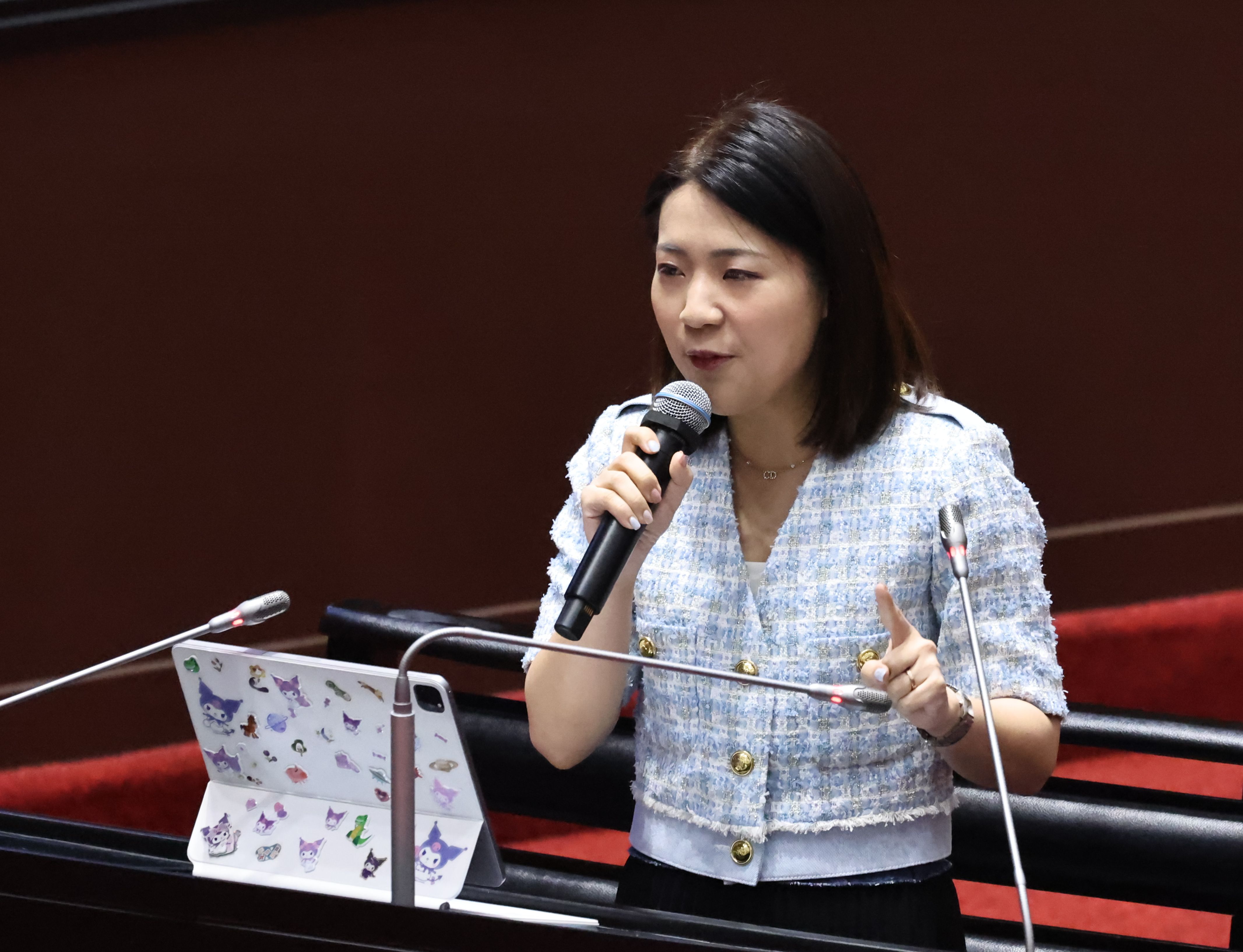 徐巧芯3日表示,因月底將代表國民黨赴美出席「美台國防工業會議」。資料照片/林啟弘攝