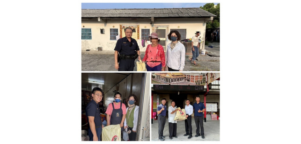雲林縣口湖鄉普明寺愛心供品 由雲林縣警察局轉贈送暖助弱勢