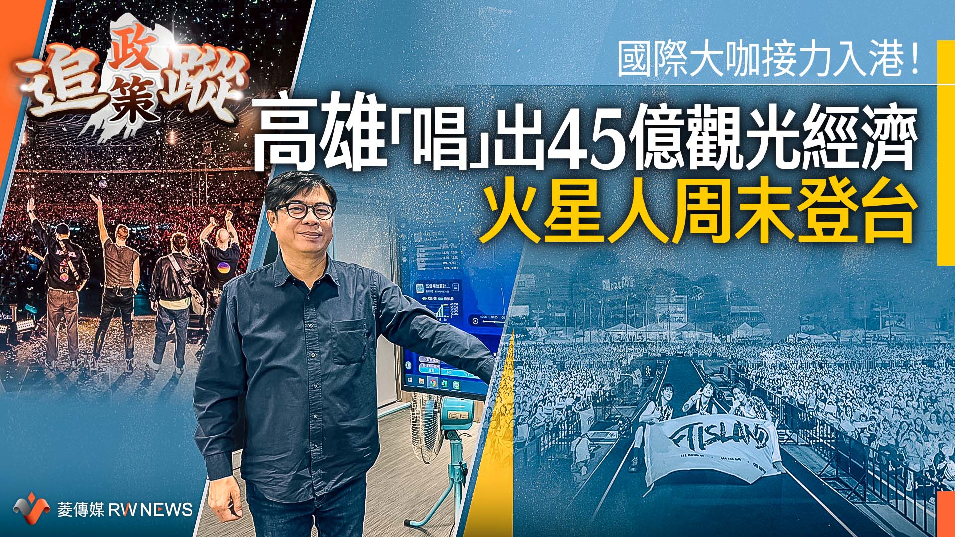 政策追蹤系列/國際大咖接力入港!高雄「唱」出45億觀光經濟 火星人周末登台