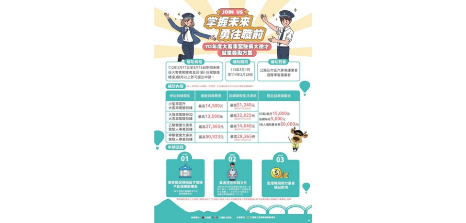 掌握未來 勇往職前!大客車駕駛招募活動 9月14日於閃閃park廣場登場