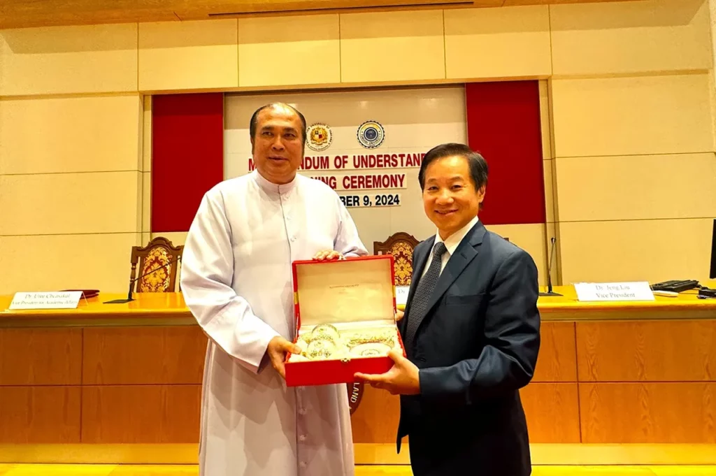 圖三：東海大學校長張國恩，看準東南亞經濟成長所帶來的產業趨勢與動能，期望加強與易三倉大學間的學術交流與技術創新。（圖/東海大學提供）