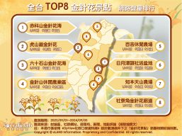 「赤科山金針花海」如夏季限定地毯 「虎山巖金針花」近傍晚別具風味 全台TOP8金針花景點