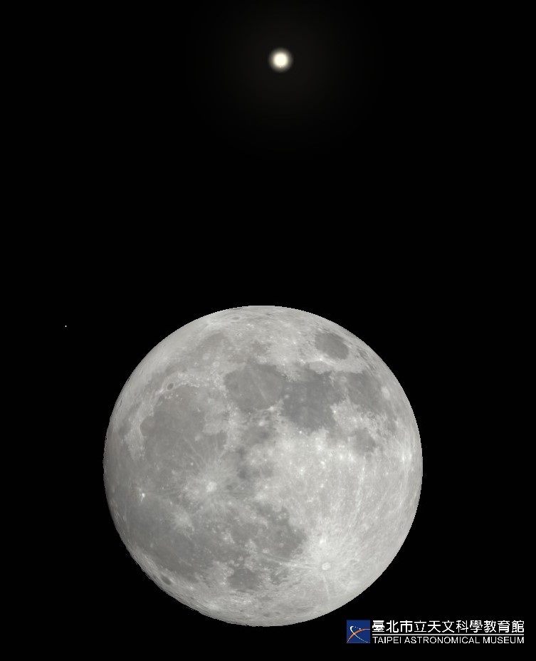 百年一遇!超級中秋月與土星相伴 浪漫同框夜空