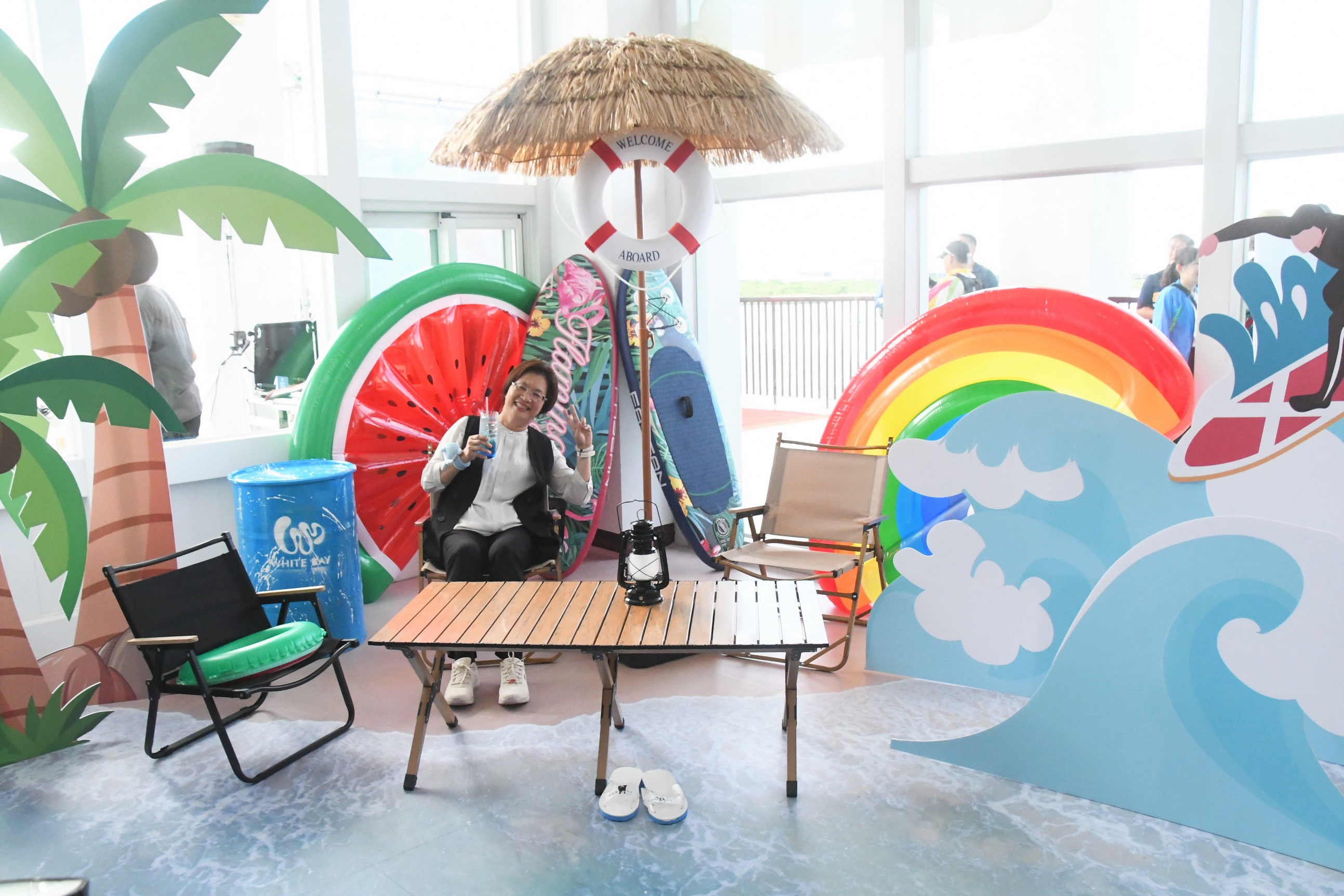 ▲彰化縣自然生態教育中心舉辦「與海對話，鯨豚共舞」海洋生態展開幕活動，展期即日起至10月31日，歡迎親子一起來探索海洋奇境。（記者張溎壕攝）