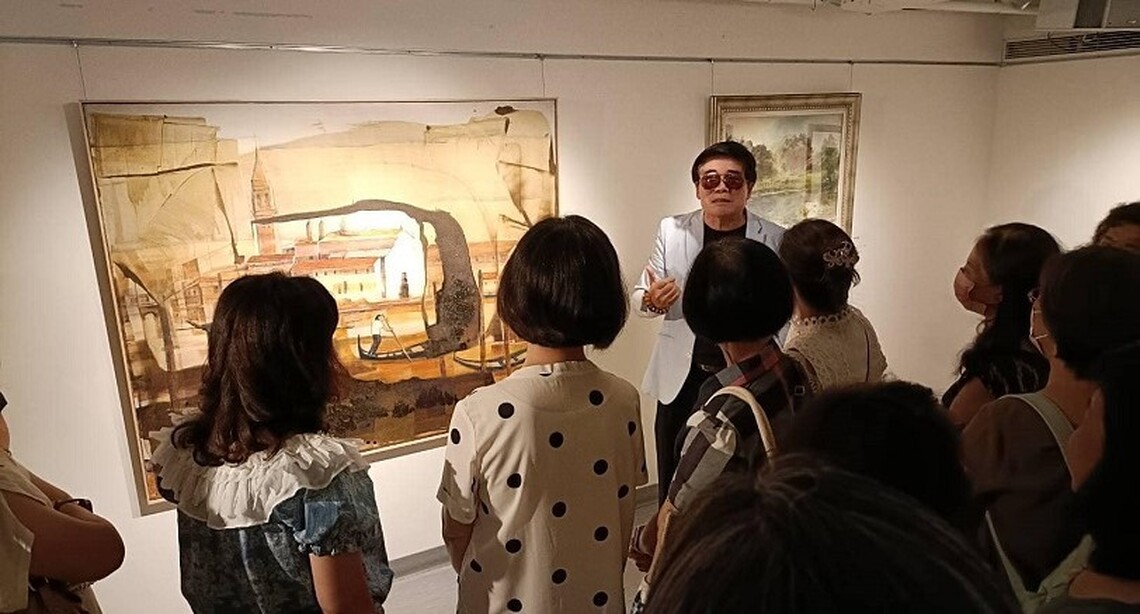 高雄水彩畫會34周年聯展 藝術家導覽引發熱情互動