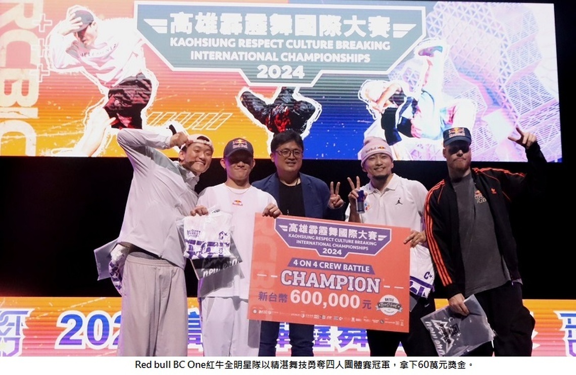 奧運首位霹靂舞金牌Phil Wizard組隊 力奪2024高雄霹靂舞國際大賽冠軍