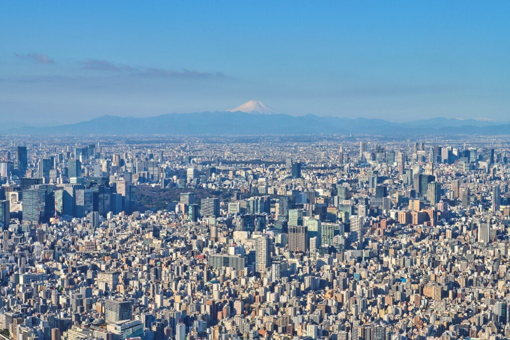 從晴空塔眺望的富士山。（©TOKYO-SKYTREE）