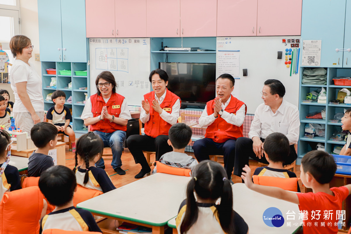總統賴清德前往祥和國小視察學生防災演練/陳致愷翻攝