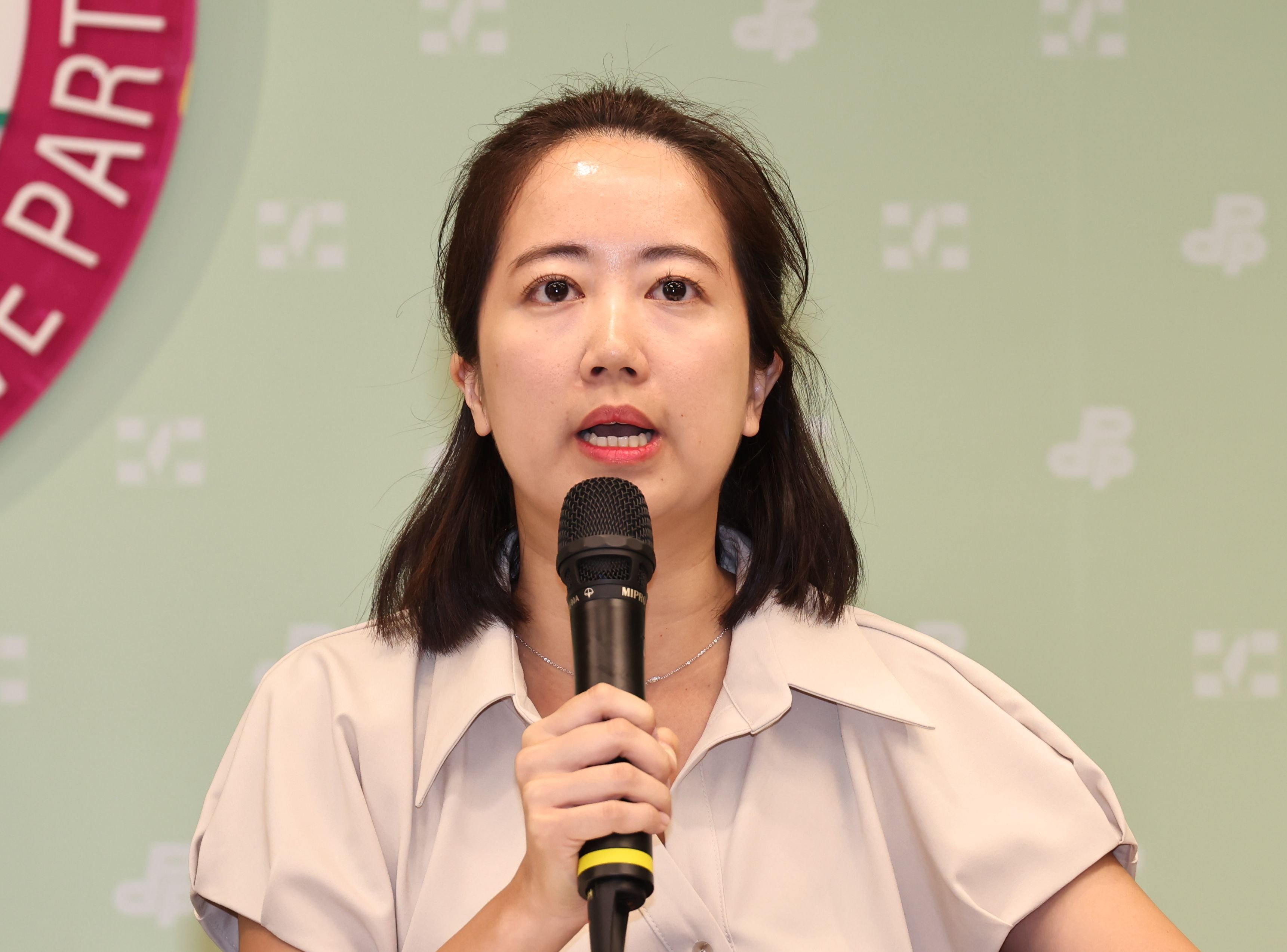 民進黨發言人戴瑋姍表示,民進黨尊重憲法法庭針對死刑制度合憲性判決。資料照片/林啟弘攝
