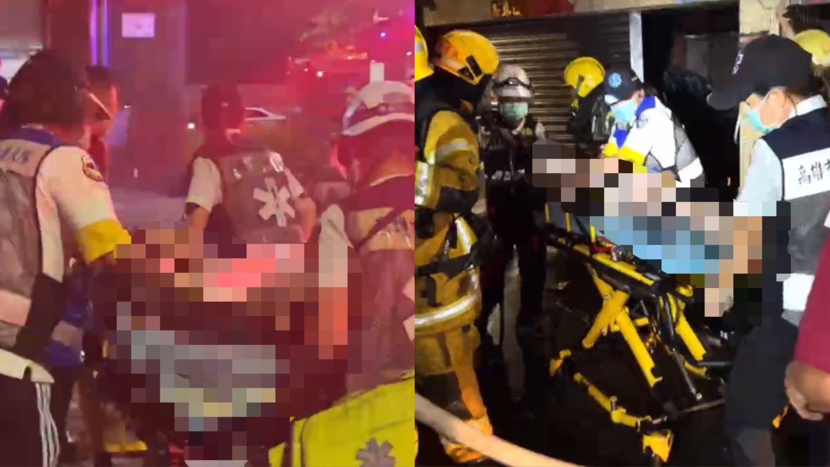 ▲消防人員將無生命跡象的吳姓兄弟檔救出後,立即實施CPR。(圖/民眾提供,下同,若未取得授權請勿翻攝)