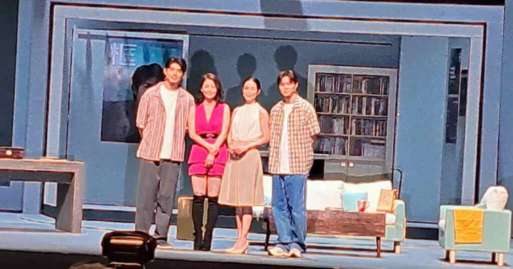 ▲故事工廠2024新版《男言之隱》舞台劇主演員温貞菱、邱勝翊(王子)、梁正群、王樂妍(楊珊雯拍攝)