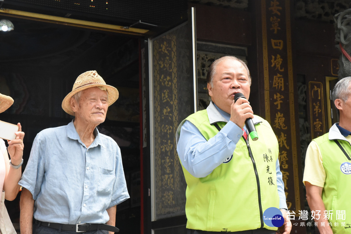 百年古匾「聖真殿」送返龍門安良廟　陳光復感謝傳承廟宇歷史文化