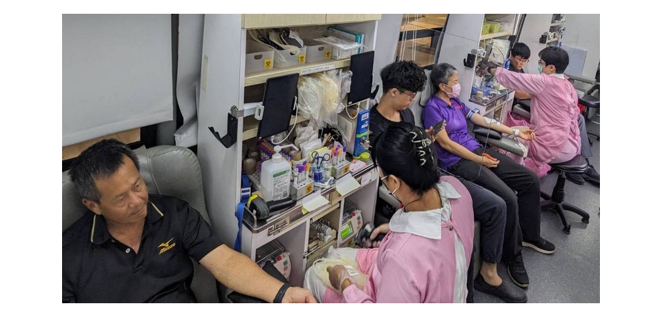 中油煉製事業部員眷挽袖捐血 協助解決血荒
