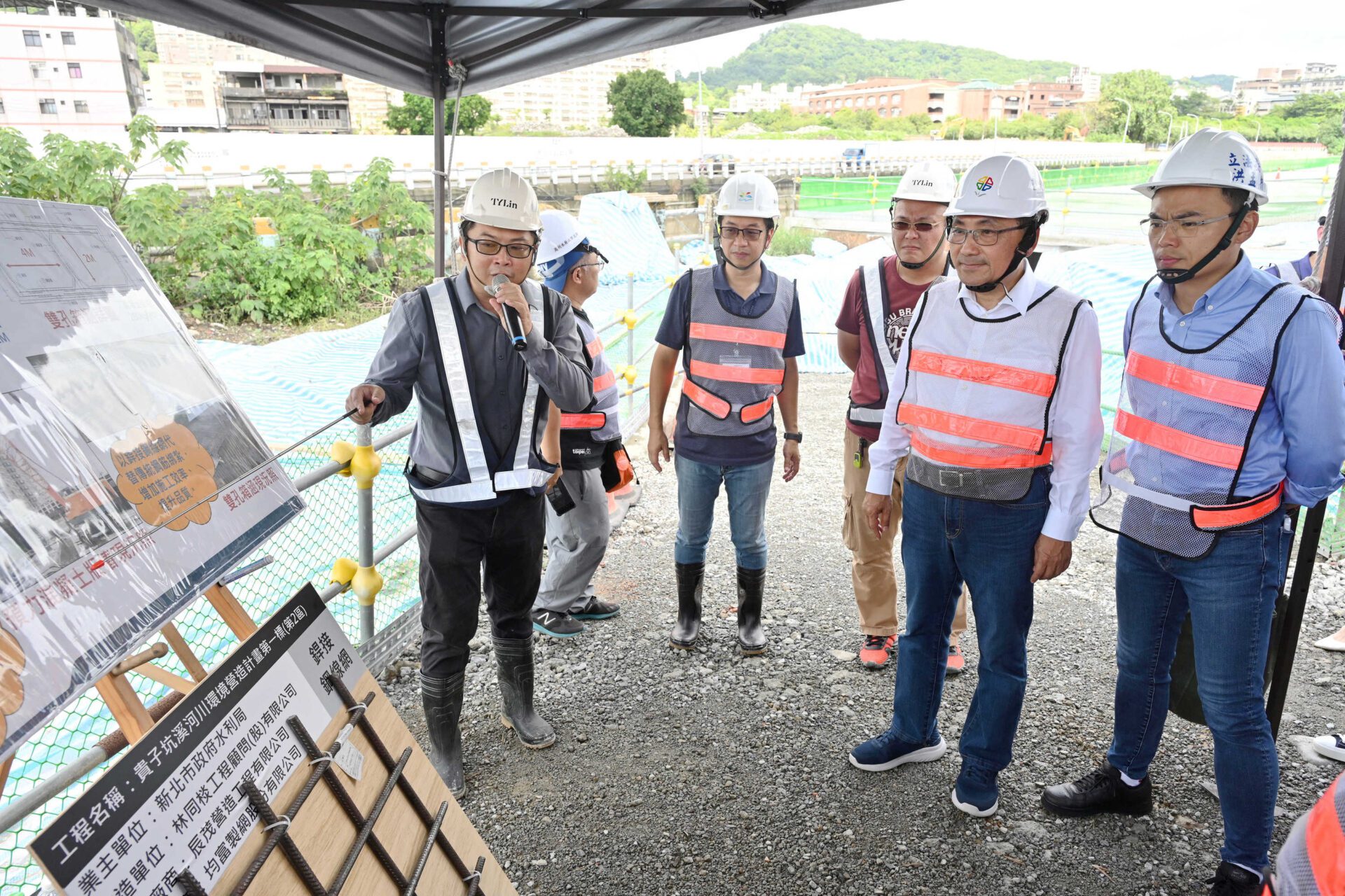 視察貴子坑溪河川環境營造工程　侯友宜:塭仔圳防洪將全面升級