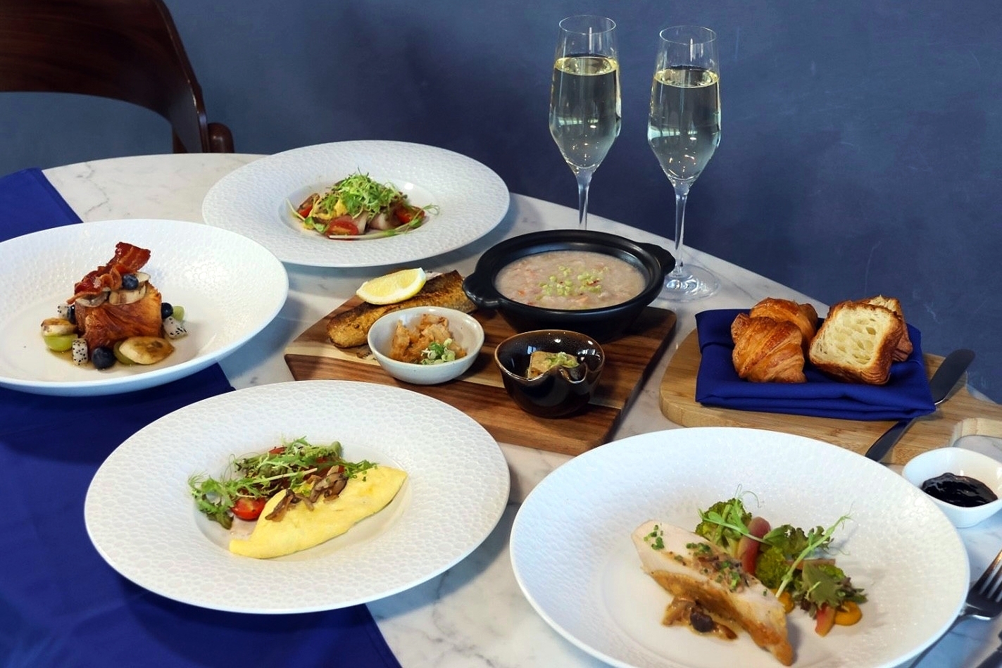 高雄承億酒店「高空香檳池畔早餐」無敵港景+鮮美虱目魚肚海味粥