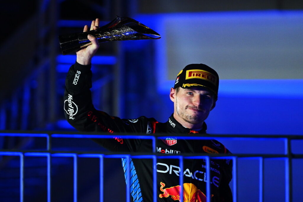 Red Bull 車隊 Max Verstappen 在新加坡大獎賽上獲第二名。(Red Bull 提供)