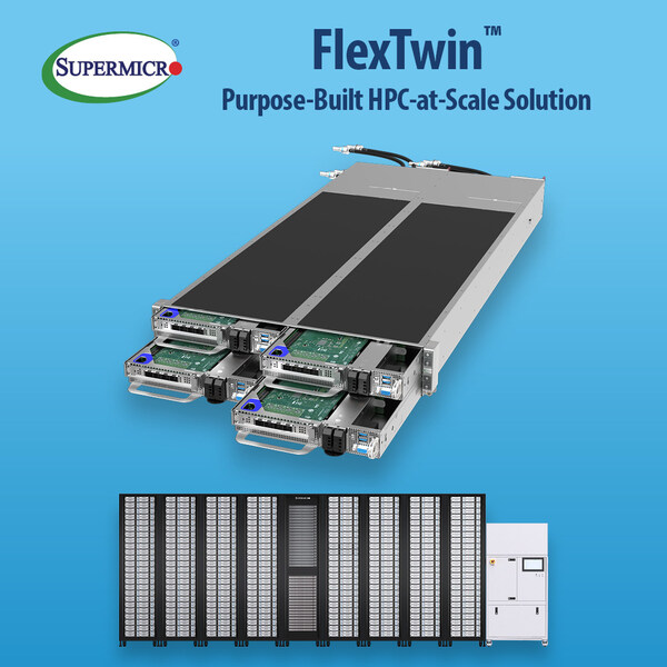 Supermicro 全新多節點液冷架構,專為大規模高性能運算 (HPC) 打造,實現最高性能密度