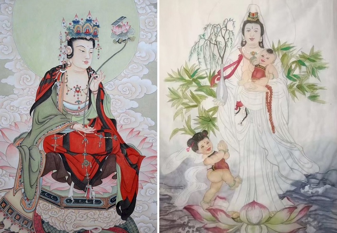 書畫藝術家邵利新推動中國傳統文化走向國際 九十九幅佛教畫作高調亮相九華山