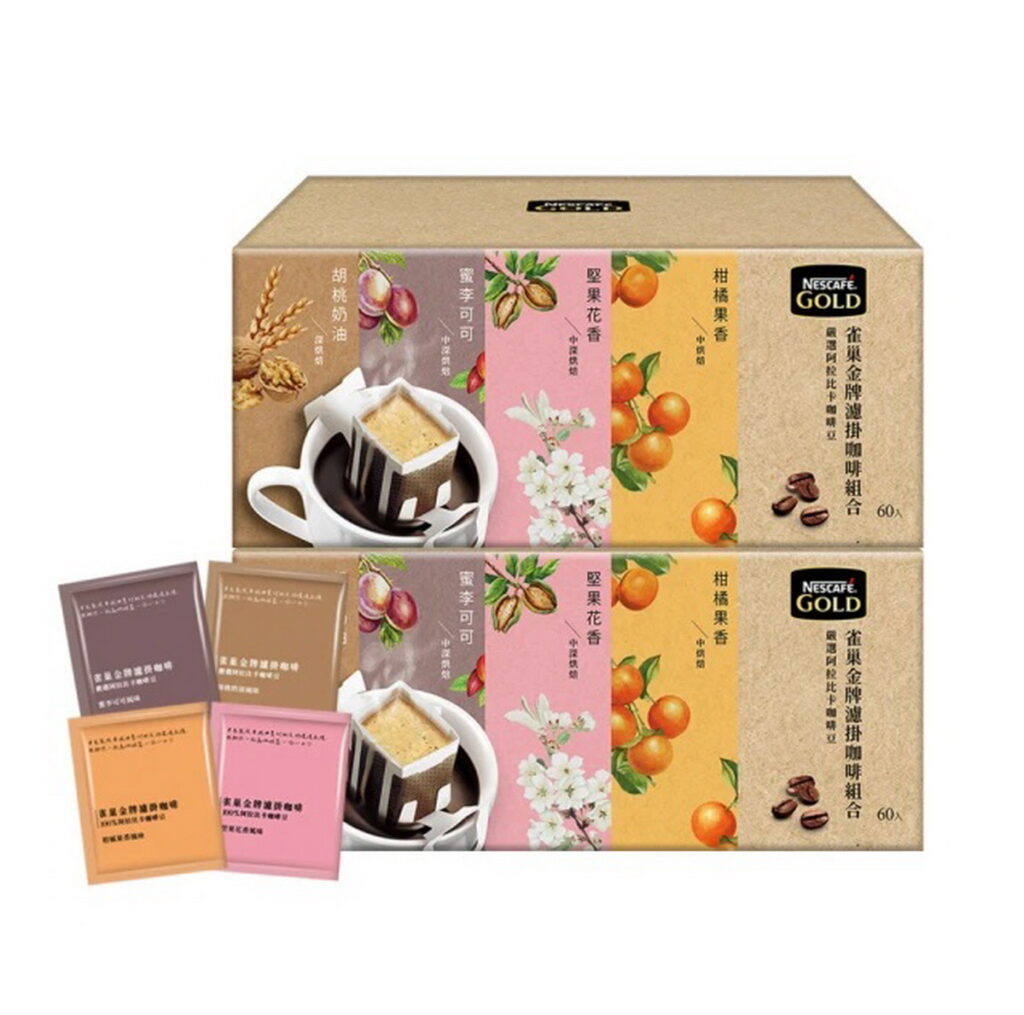 【NESCAFE雀巢咖啡】金牌綜合濾掛咖啡60入2盒，優惠價1198元