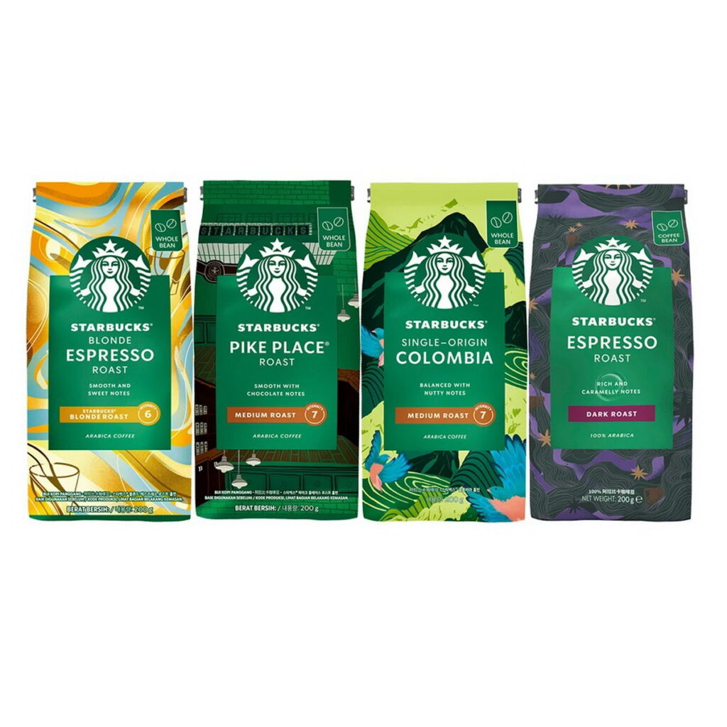【STARBUCKS星巴克】精選咖啡豆200g4包，10／1起優惠價899元