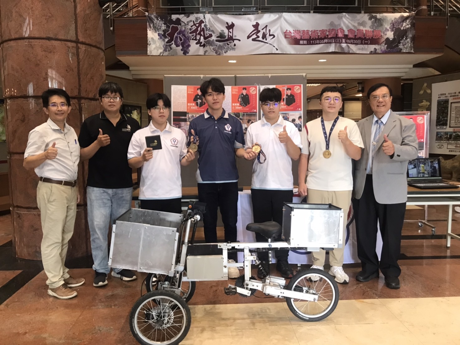 ▲建國科技大學參加第47屆國際技能競賽斬獲佳績勇奪2枚銅牌，為學校和台灣爭光。（建國科大提供）