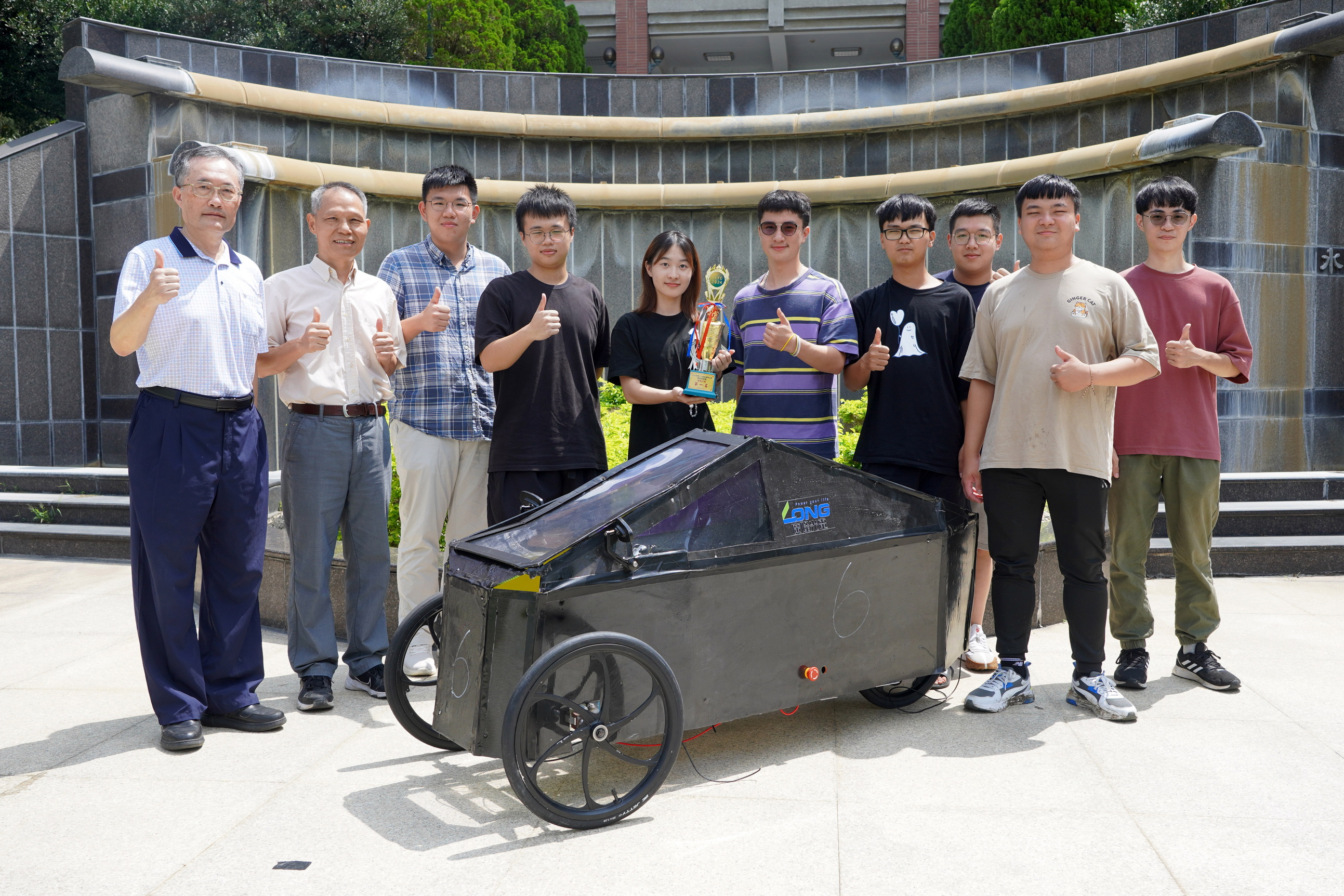 ▲大葉大學機械系勇奪2024學生盃氫能車競賽靜態冠軍。(大葉大學提供)