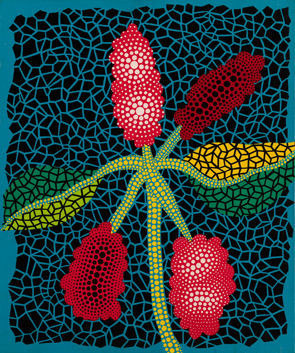 3草間彌生,《花》,1989,45.5 × 38.0 cm,壓克力彩、畫布,W Collection。圖/北師美術館提供