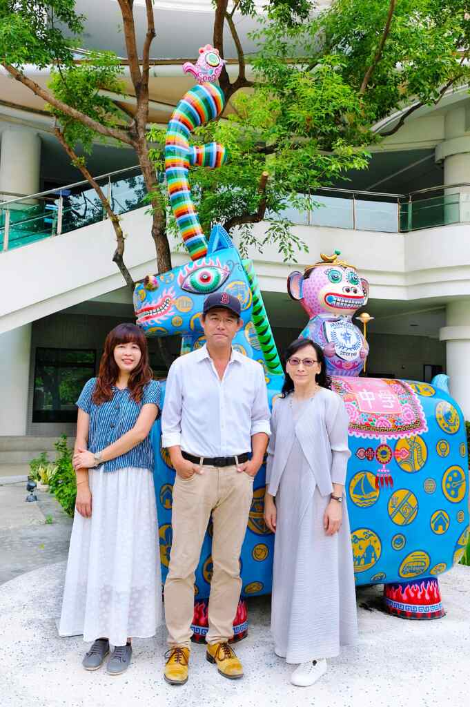 ▲九月敬師季,明道中學打造「幸福學校」,全校教職員離職率創新低,多位教師服務滿40年以上,左起為陳惠菁老師、曾柏勛老師、周凌漢老師。(明道中學提供)