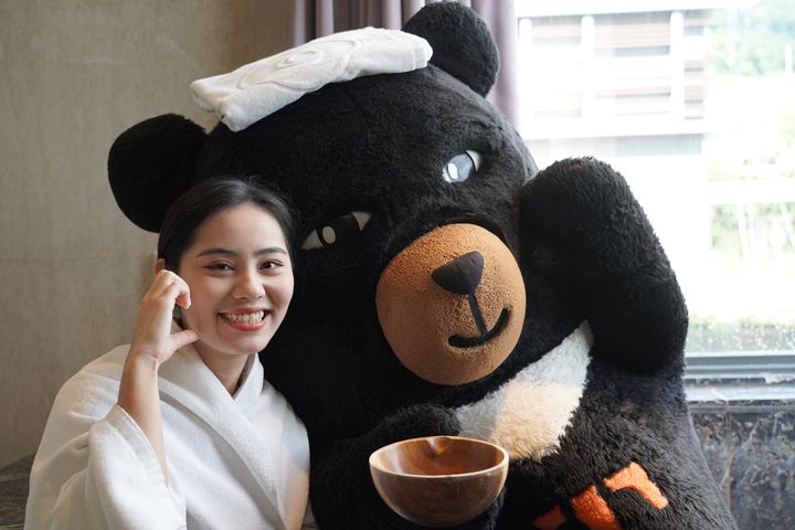 旅宿業者也推出喔熊主題房吸引遊客。 圖:參山國家風景區管理處/提供
