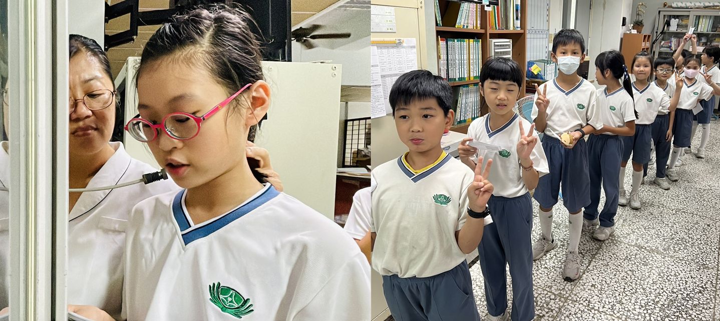 六年二班翁維妮透過廣播,感恩依潔老師在一年級時對自己的包容與給自己勇氣。