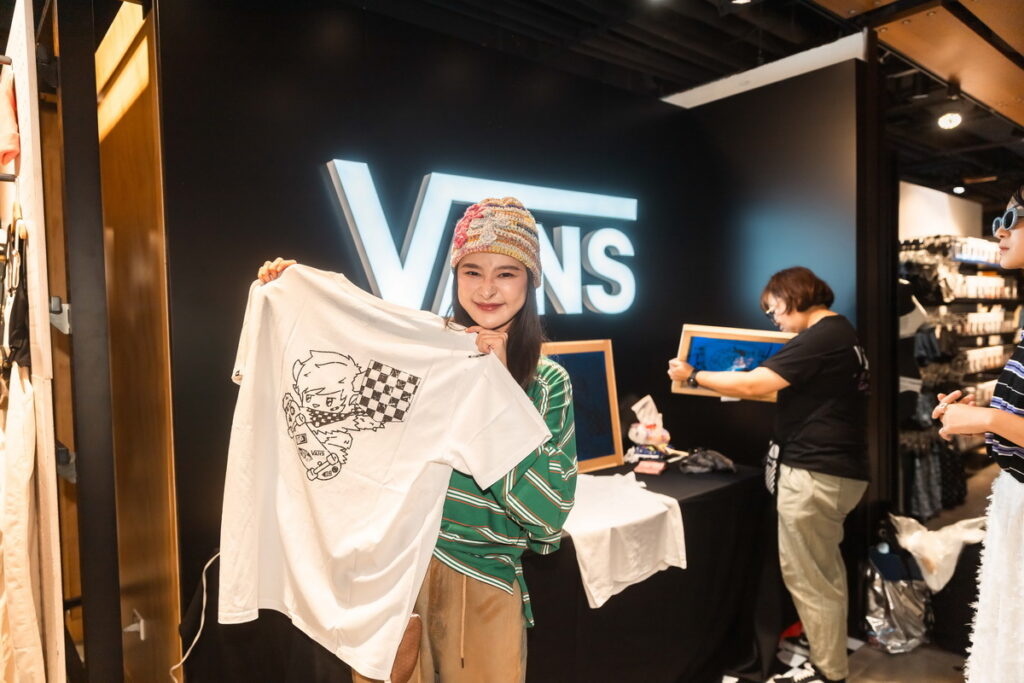網紅HABA於「Vans品牌概念店」體驗絹印T恤手作體驗