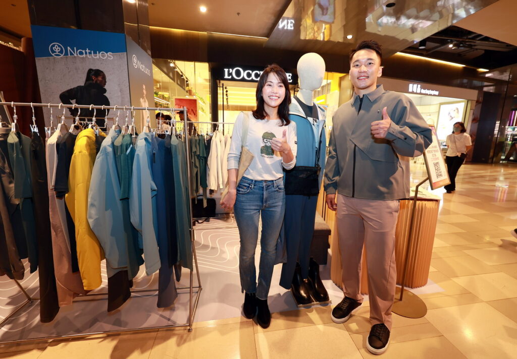 奧運金牌李洋擔任natuos一日店長與品牌創辦人陳盈璇_