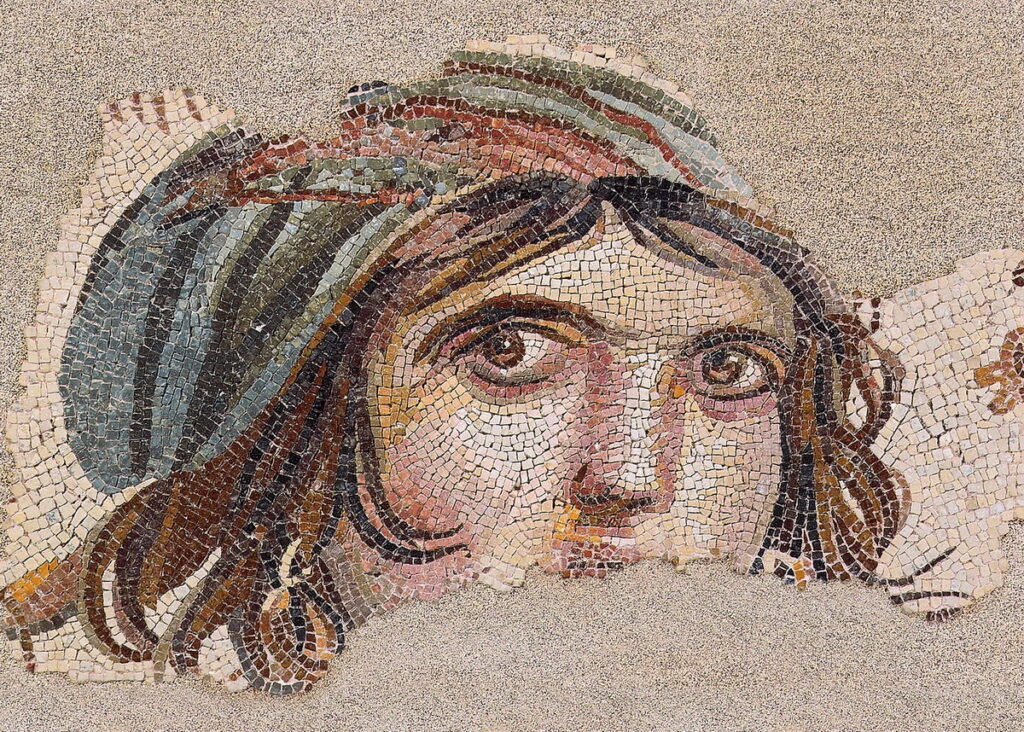 齊格馬馬賽克博物館古代的馬賽克Gaziantep Zeugma Mosaic Museum-Gypsy Girl Mosaic