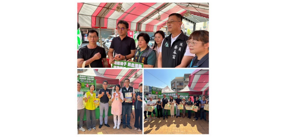 雲林縣黨部在斗六捐血站舉辦愛心捐血黨部主委劉建國邀請民眾來「熱血」