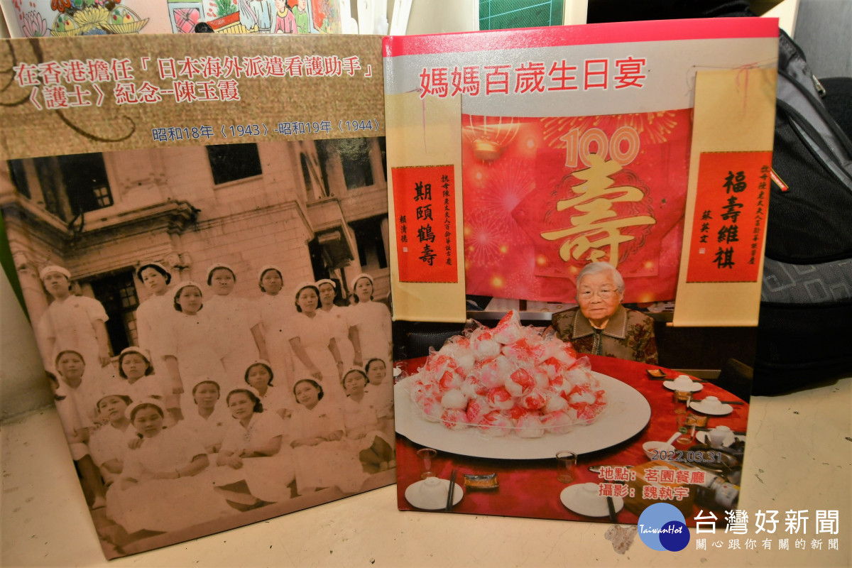 魏陳玉霞阿嬤曾被派到香港擔任看護助手。圖/記者鄧富珍翻攝