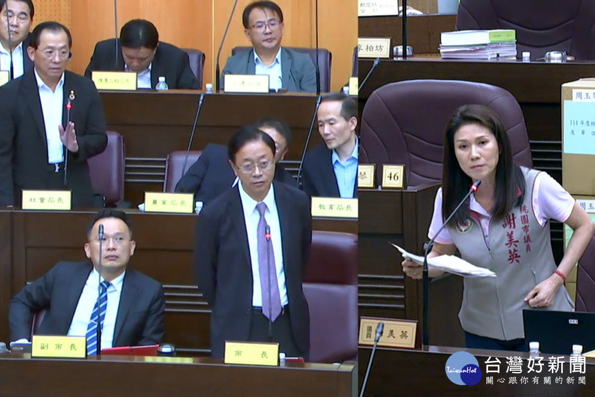 針對獨老問題,桃園市議員謝美英質詢桃園市長張善政。<br /><br />