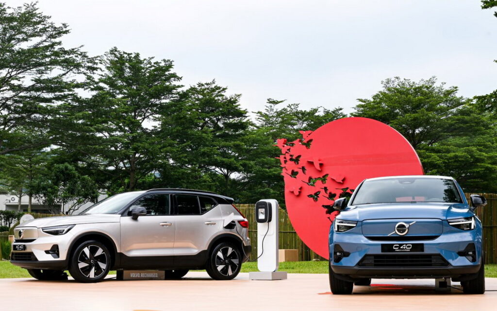 現場展出 VOLVO 純電車 XC40 Recharge 及 C40 Recharge,讓消費者們體驗阿里山腳下的純電漫遊。