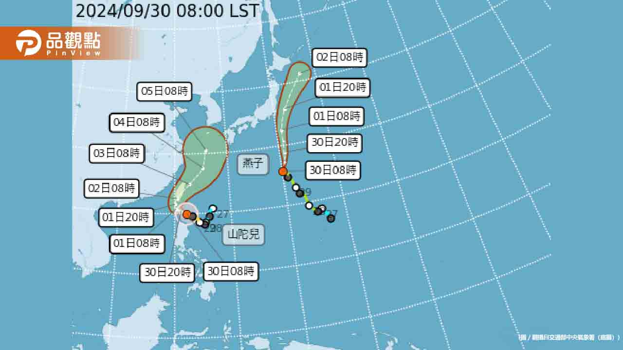 中颱「山陀兒」來勢洶洶!明起全台風雨劇烈 周三影響最嚴重