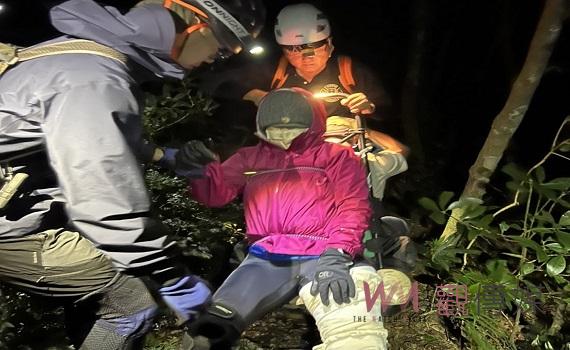 女山友登鑾安堂摔傷 南投消防局救援送醫