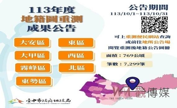 中市113年度地籍圖重測成果10月1日起公告 地政局:保障民眾權益