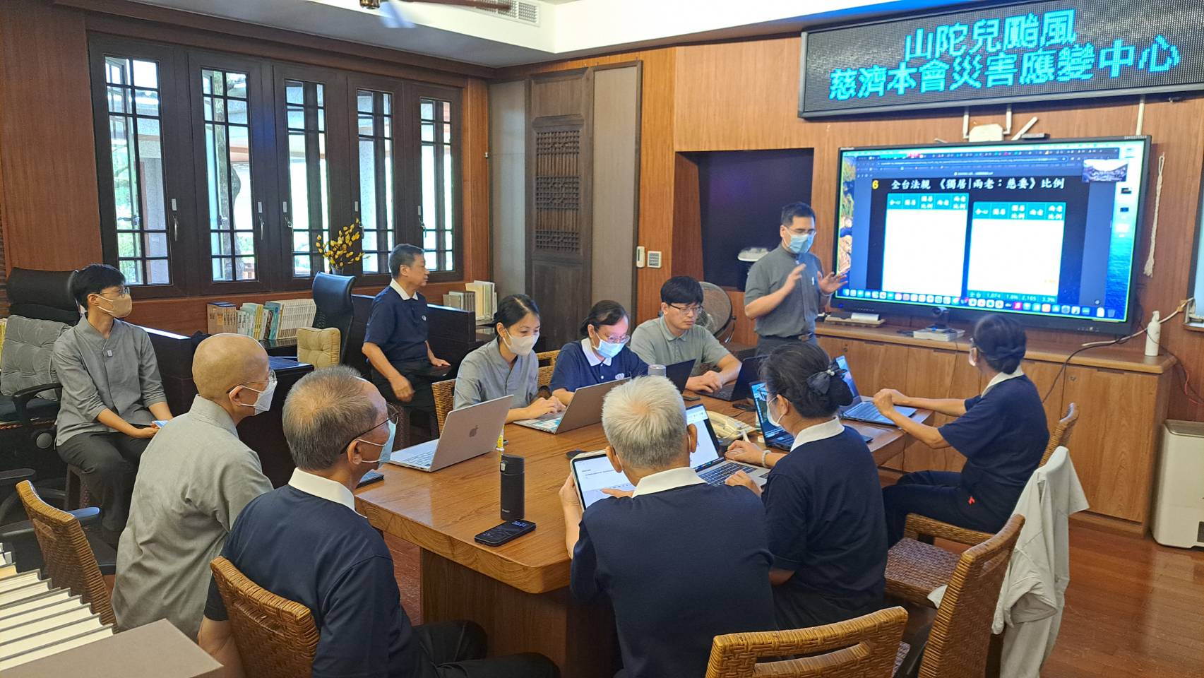 慈濟本會災害應變中心於9月29日及全台各縣市慈濟災害應變中心，於9月30日起陸續成立。