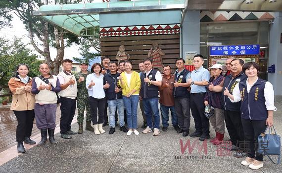 山陀兒颱風陸上警戒  許淑華不畏強風上山關心防災準備