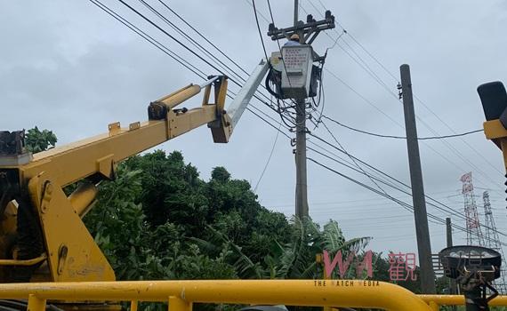 山陀兒颱風緩步襲台 台電雲林區處全力備戰應對停電事故