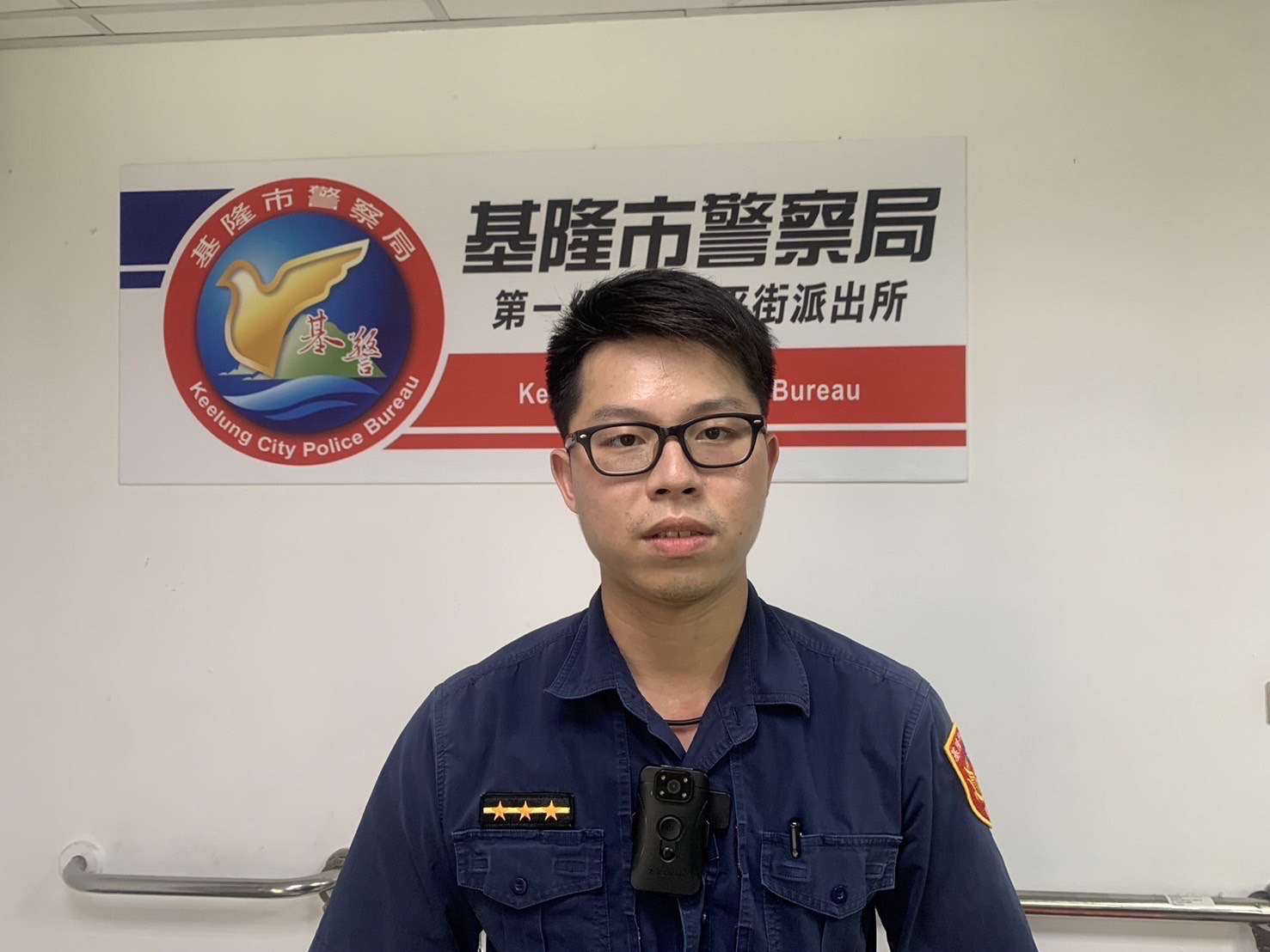 第一分局延平街派出所警員陳志宇。(記者薛秀蓮翻攝)