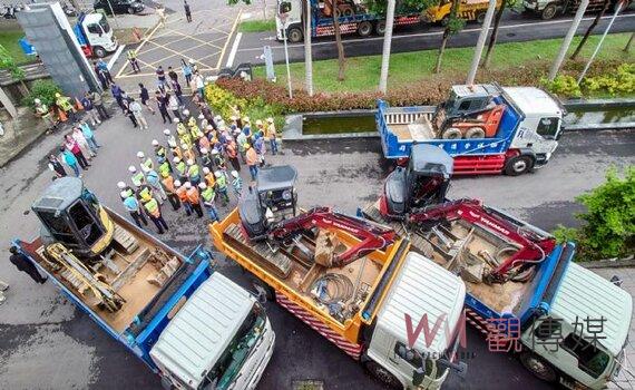 山陀兒颱風南台灣傳災情 桃園市府救災團隊支援高雄恢復市容